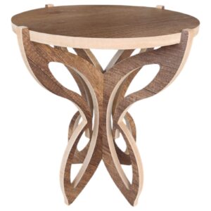 DUYAMO "MDF" Kelebek Yan Sehpa Ceviz Ahşap